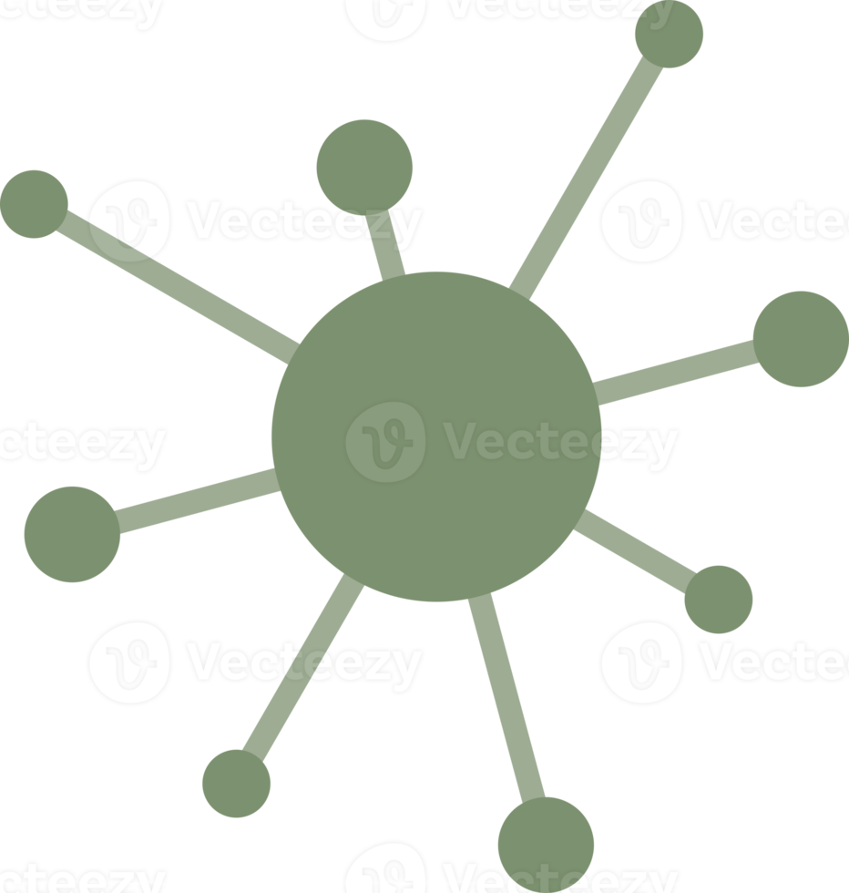 Virus doodle icon png