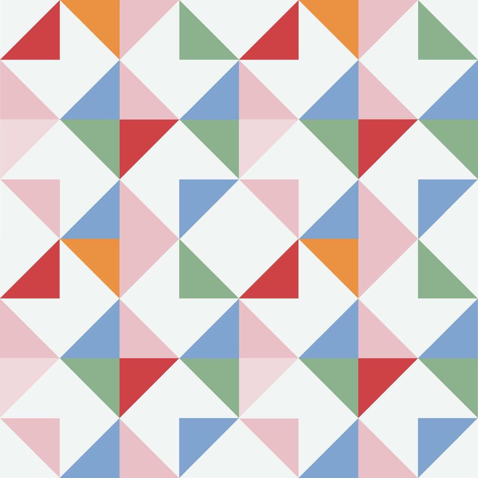 Quilt geometric pattern vector