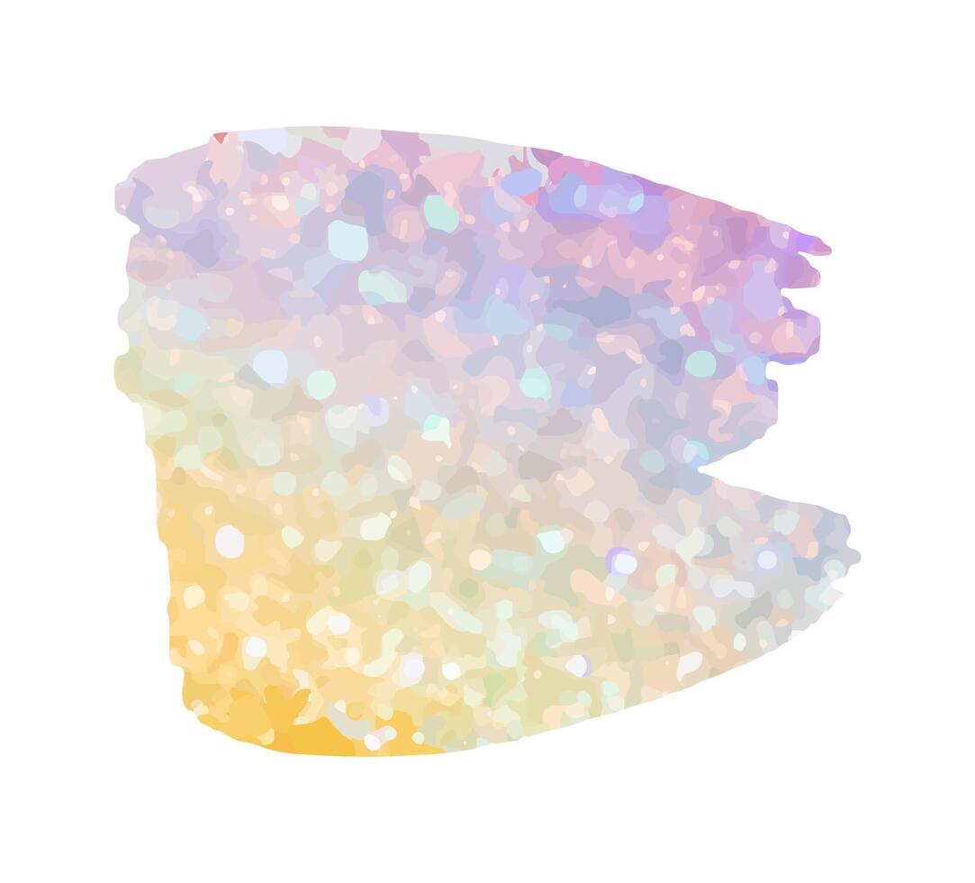 Brush stroke with multi colored glitter. Rainbow gradient paint stroke. Colorful rainbow background vector