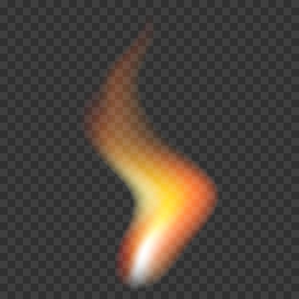 Light effect. Realistic fire. Flame fire illustration. vector