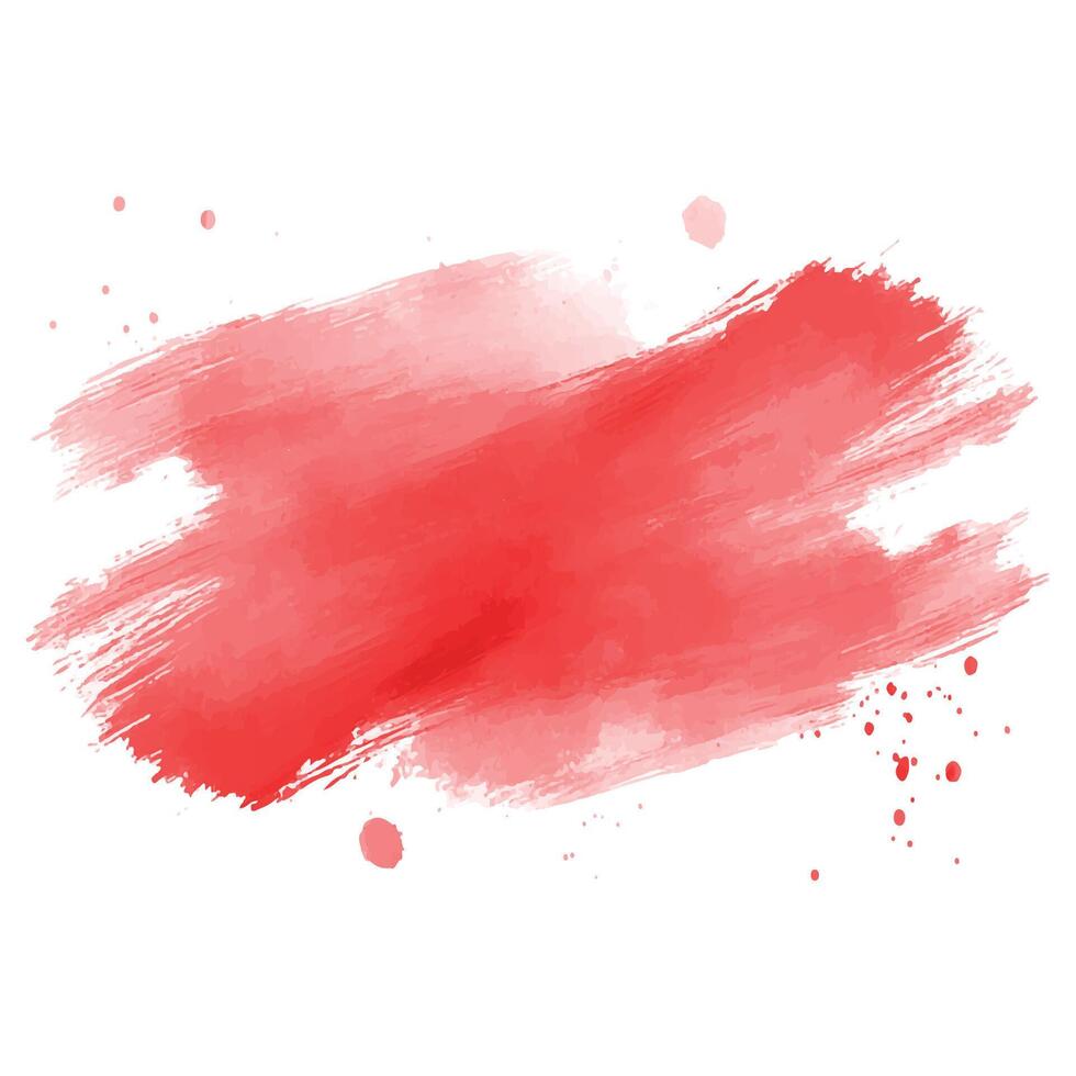 Abstract pink watercolor brush stroke on white background vector