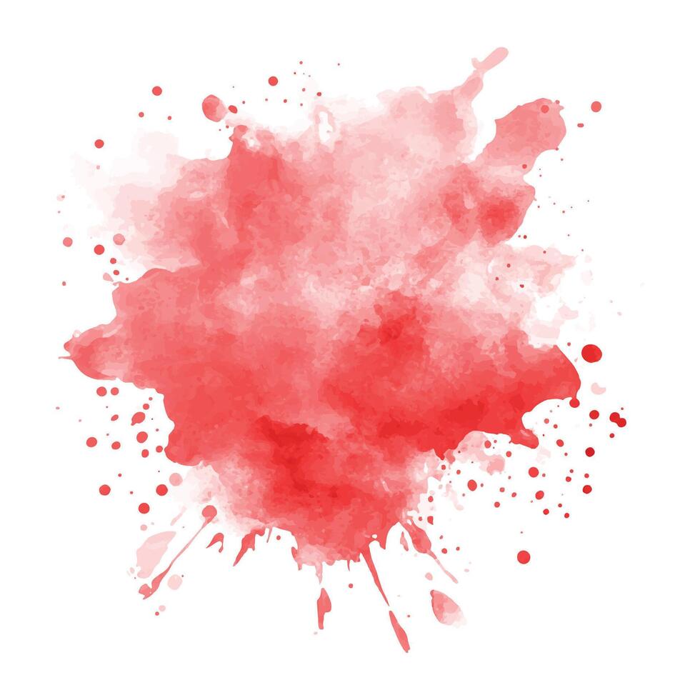 Modern pink watercolor splash on white background vector