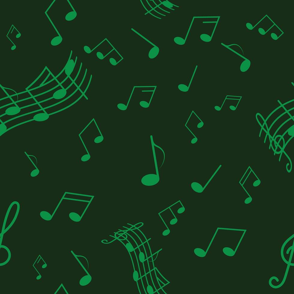 Seamless musical pattern. Repeating pattern with notes. Music themed printable pattern vector