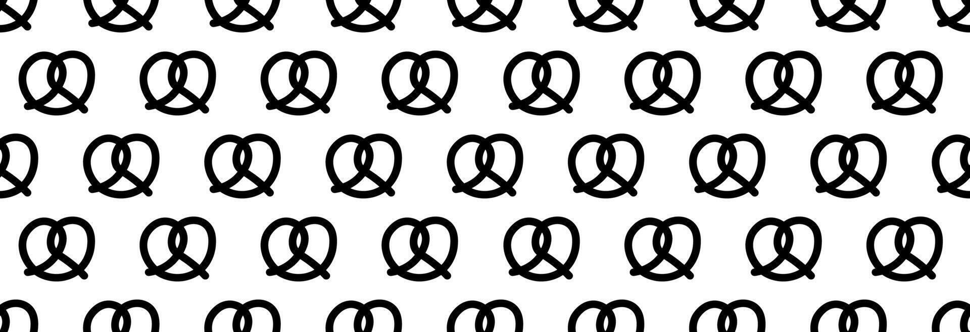 Crispy pretzel icon on white and black background. vector