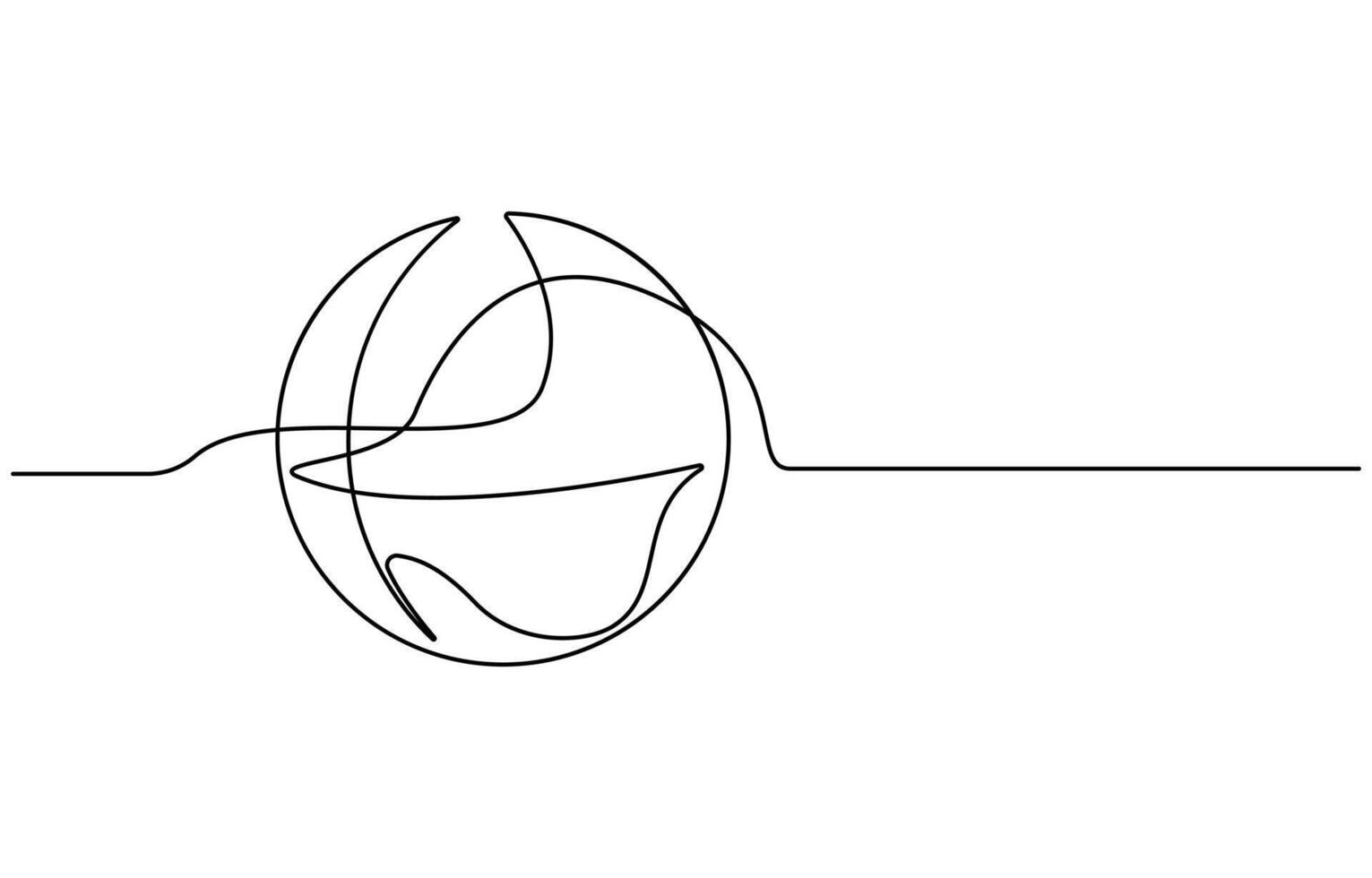 Continuous Line Drawing of Basketball Icon,1 vector