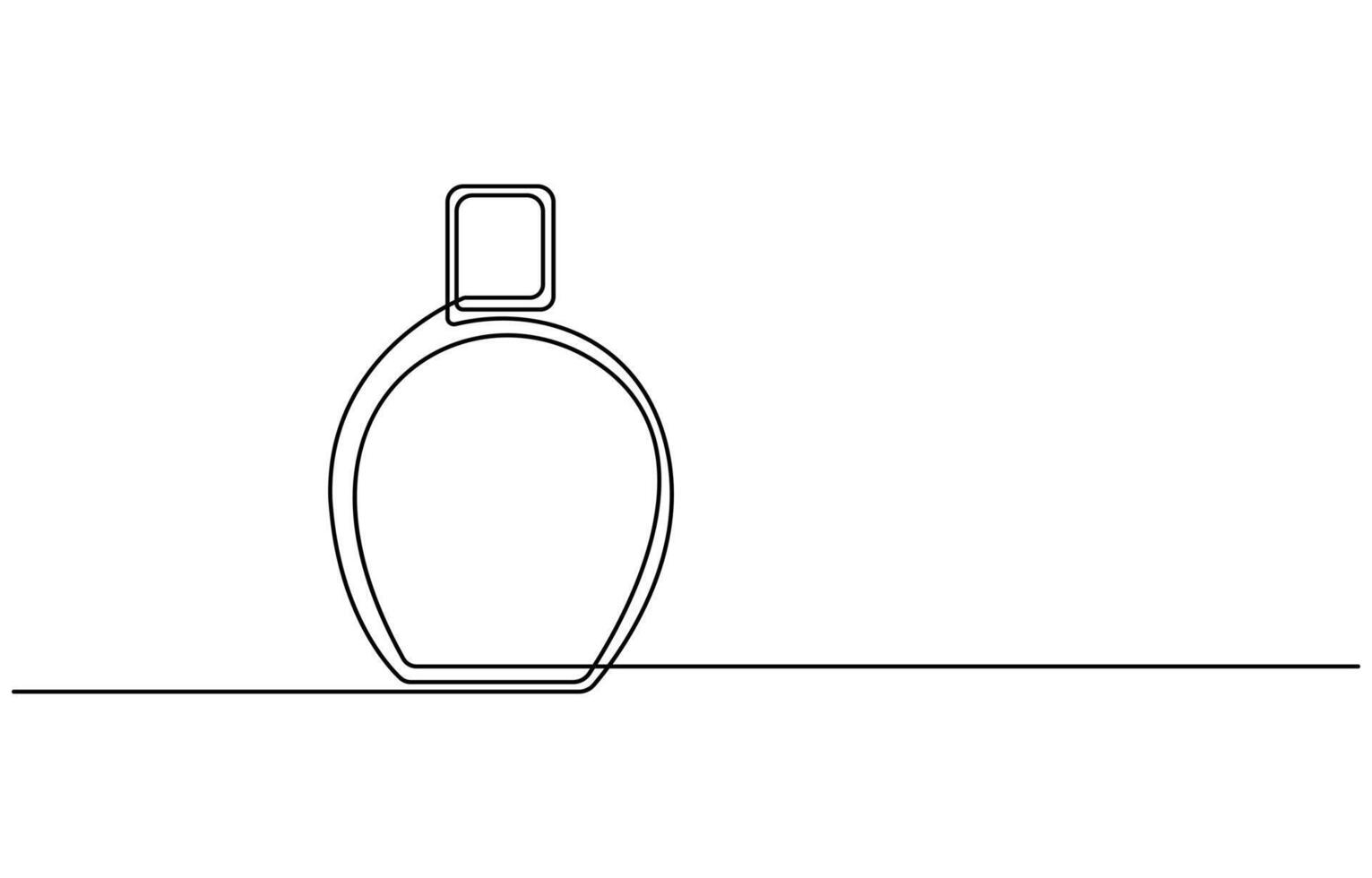 continuous drawing of perfume in one line,1 vector