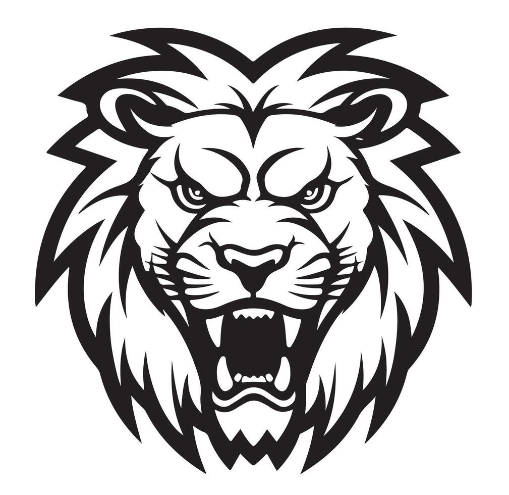 Lion head logo, illustration vector