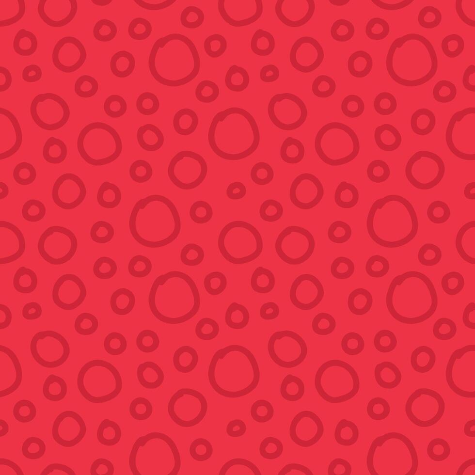 Polka dot background in the shape of circles. Bright abstract pattern with multicolored circles and doodles. vector