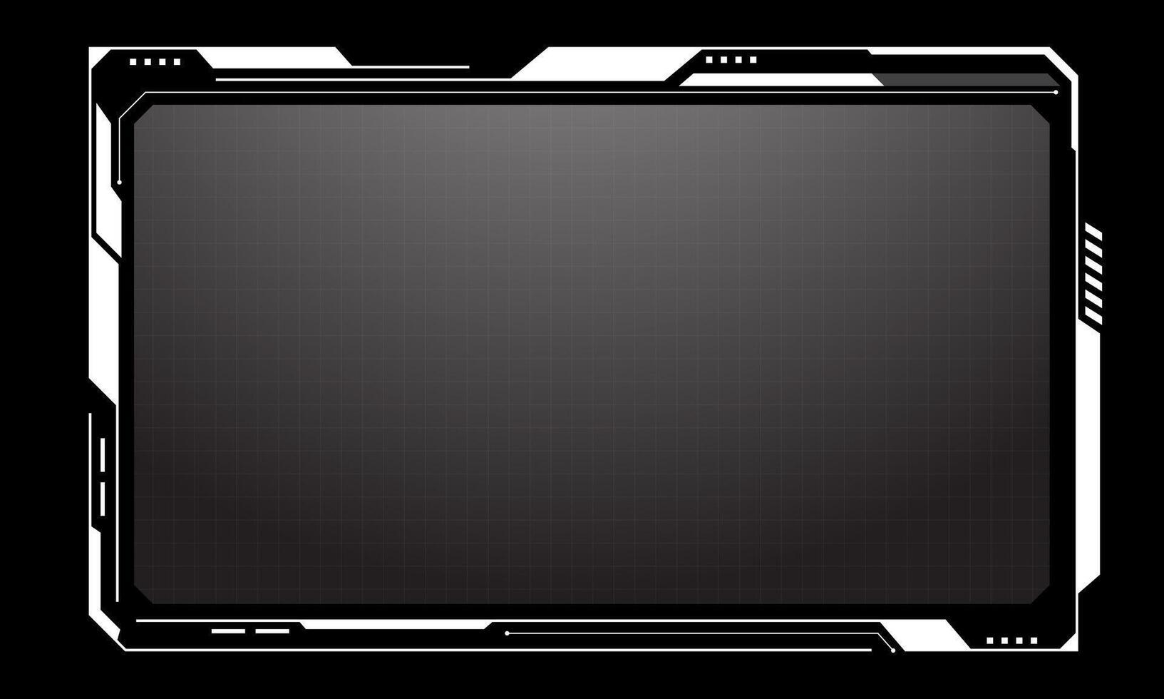 Hud frames white grey user interface elements design modern technology futuristic control panel screen digital hologram window gaming menu touching cyber monitor set on black background vector