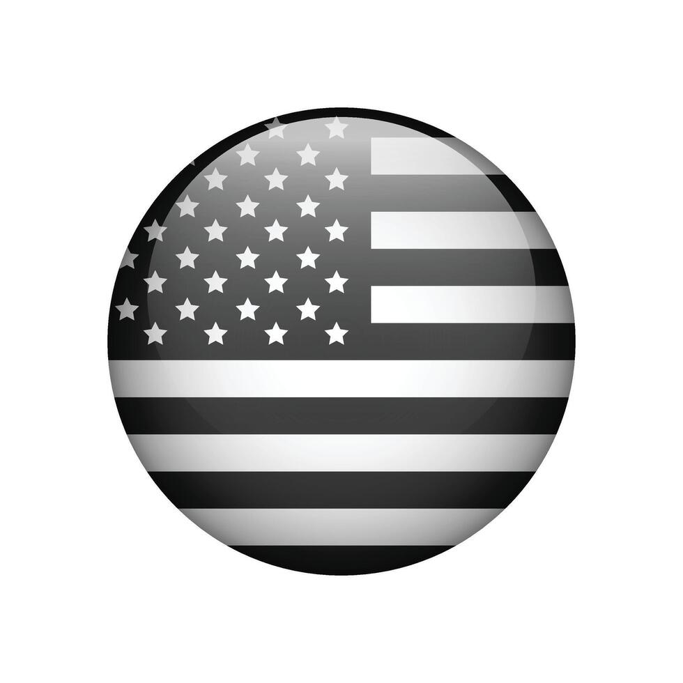 Illustration of the USA national flag icon. vector