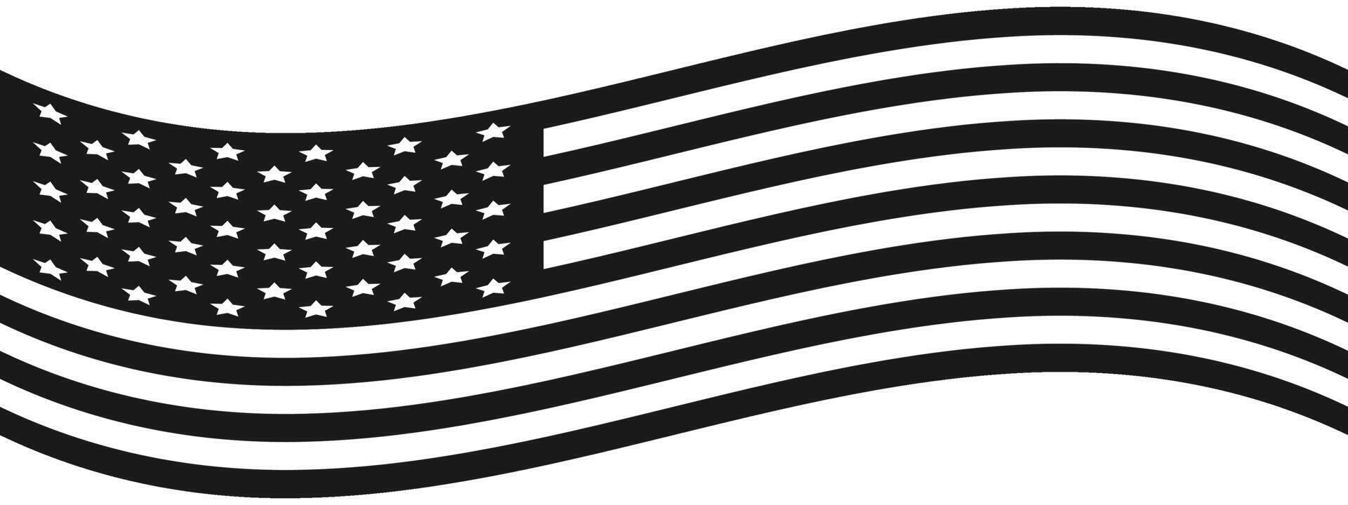 USA ribbon flag design on isolated white background. illustration vector