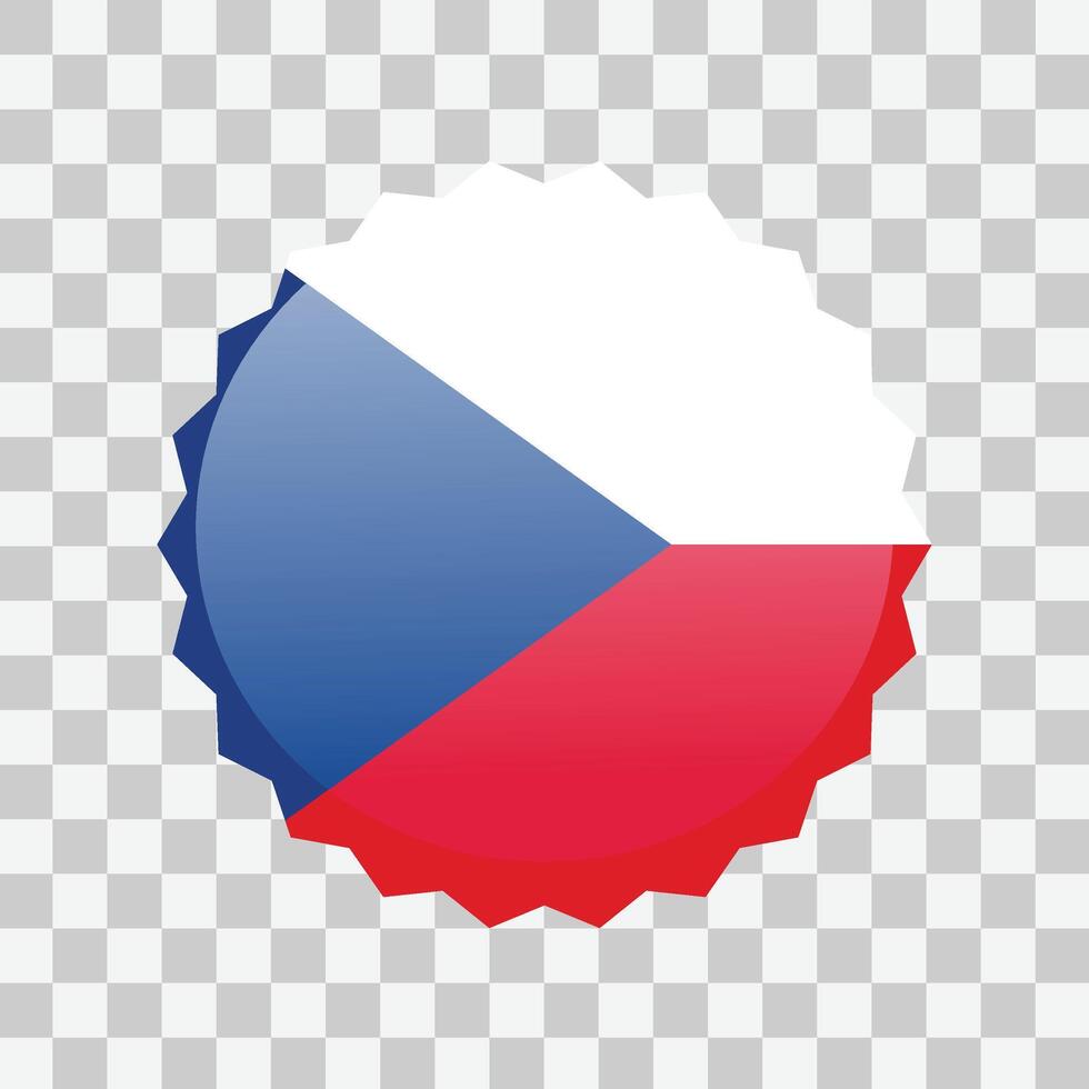 Czech Republic national icon flag. vector