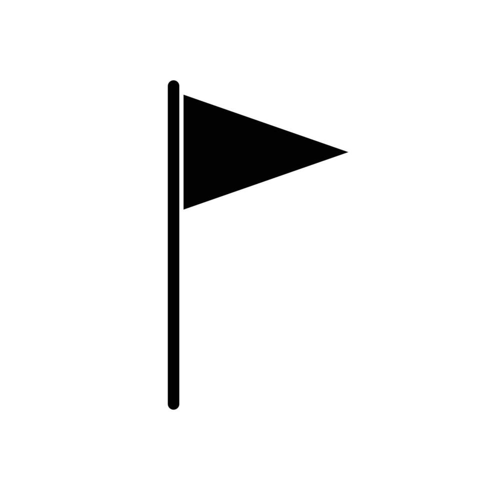 triangle flag icon isolated on white. vector