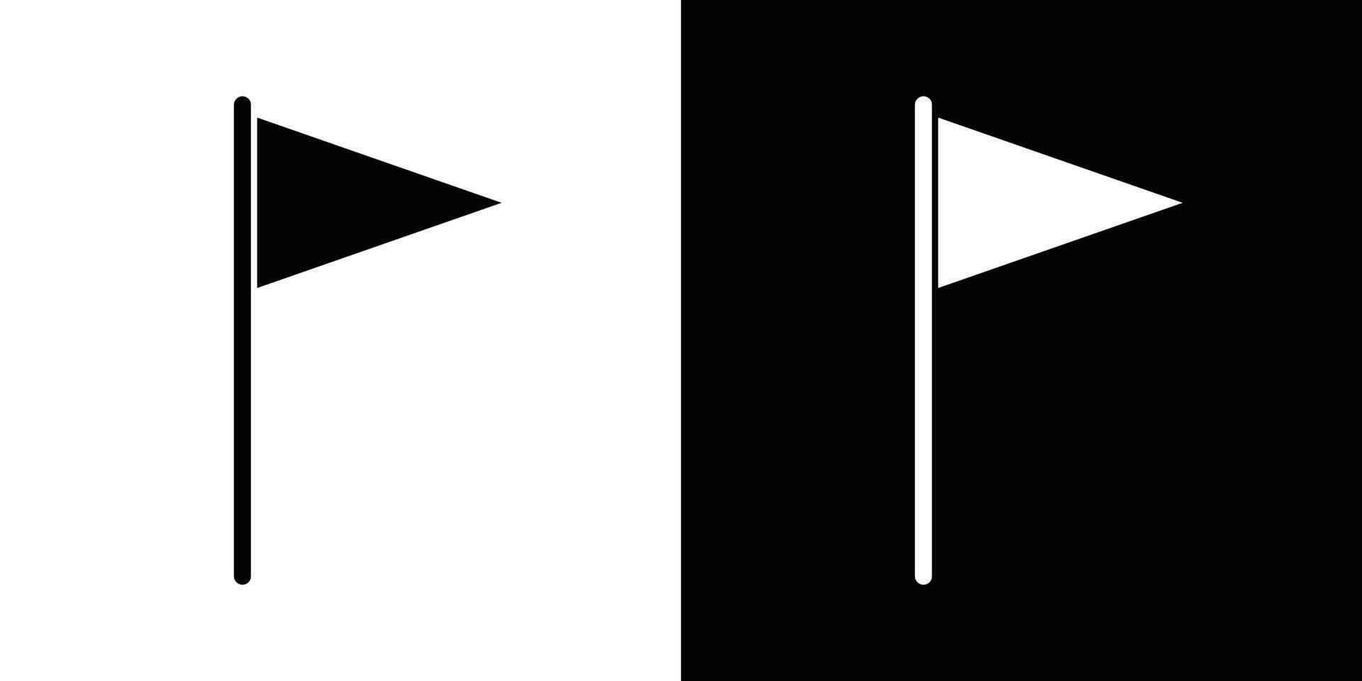 triangle flag icon isolated. vector