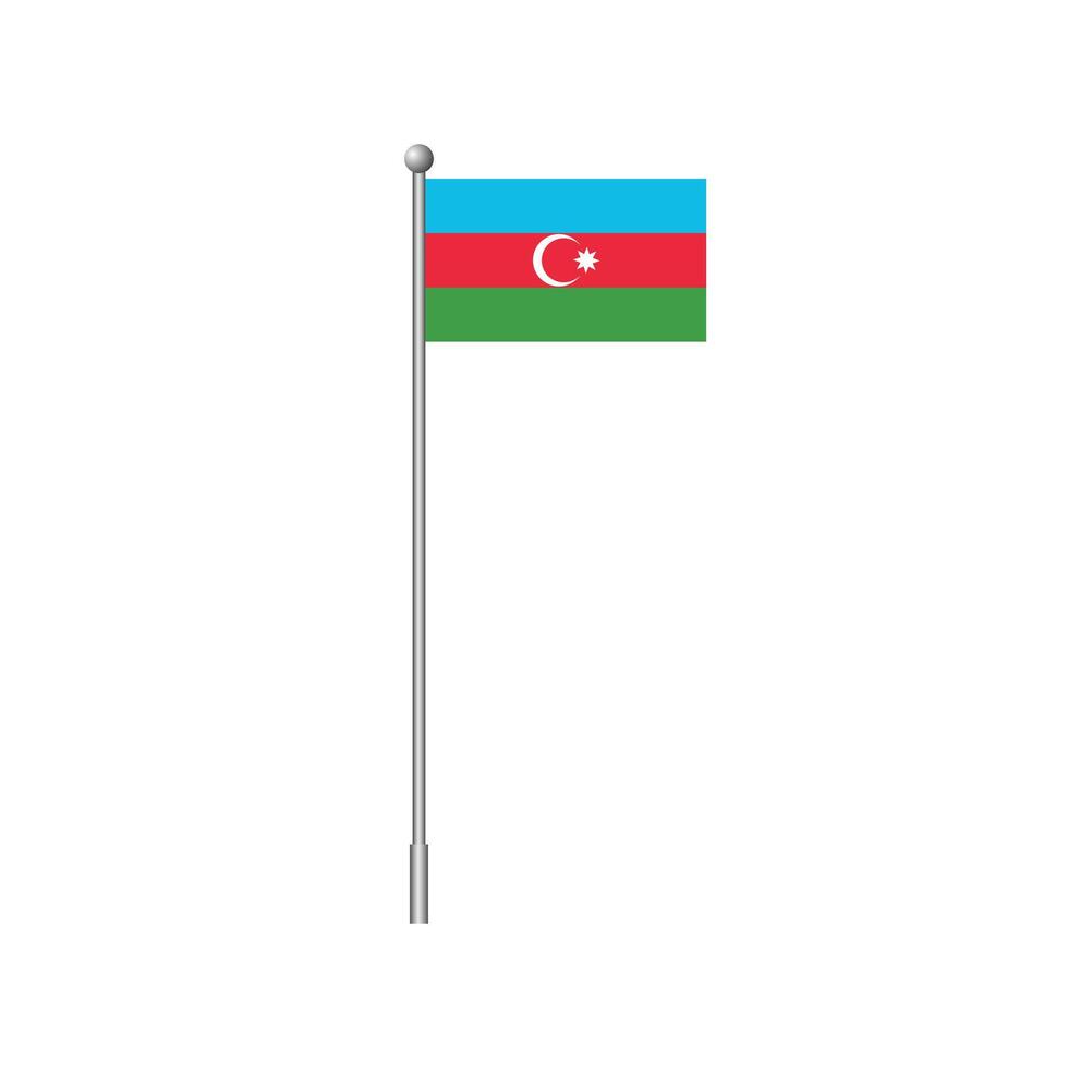 National flag of Azerbaijan. Isolated on white background vector