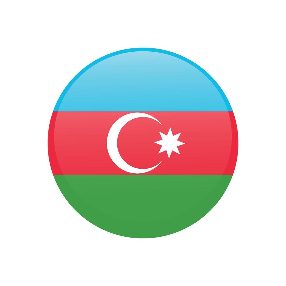 Flag icon of Azerbaijan Isolated on white background. vector