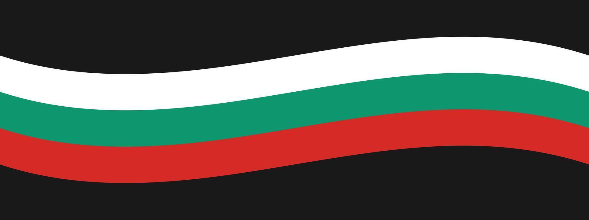 Bulgaria ribbon flag background. illustration vector
