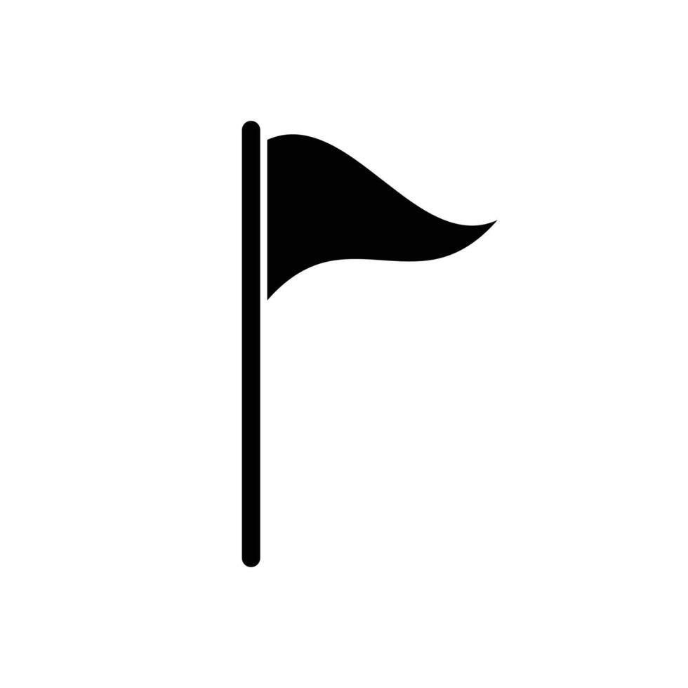 triangle flag icon isolated on white. vector