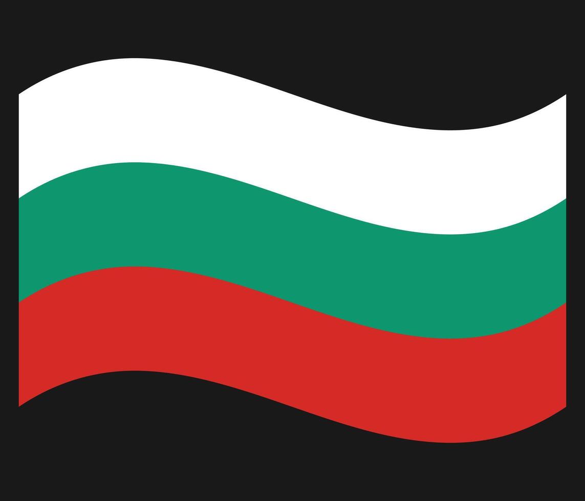 Waving flag of Bulgaria. vector