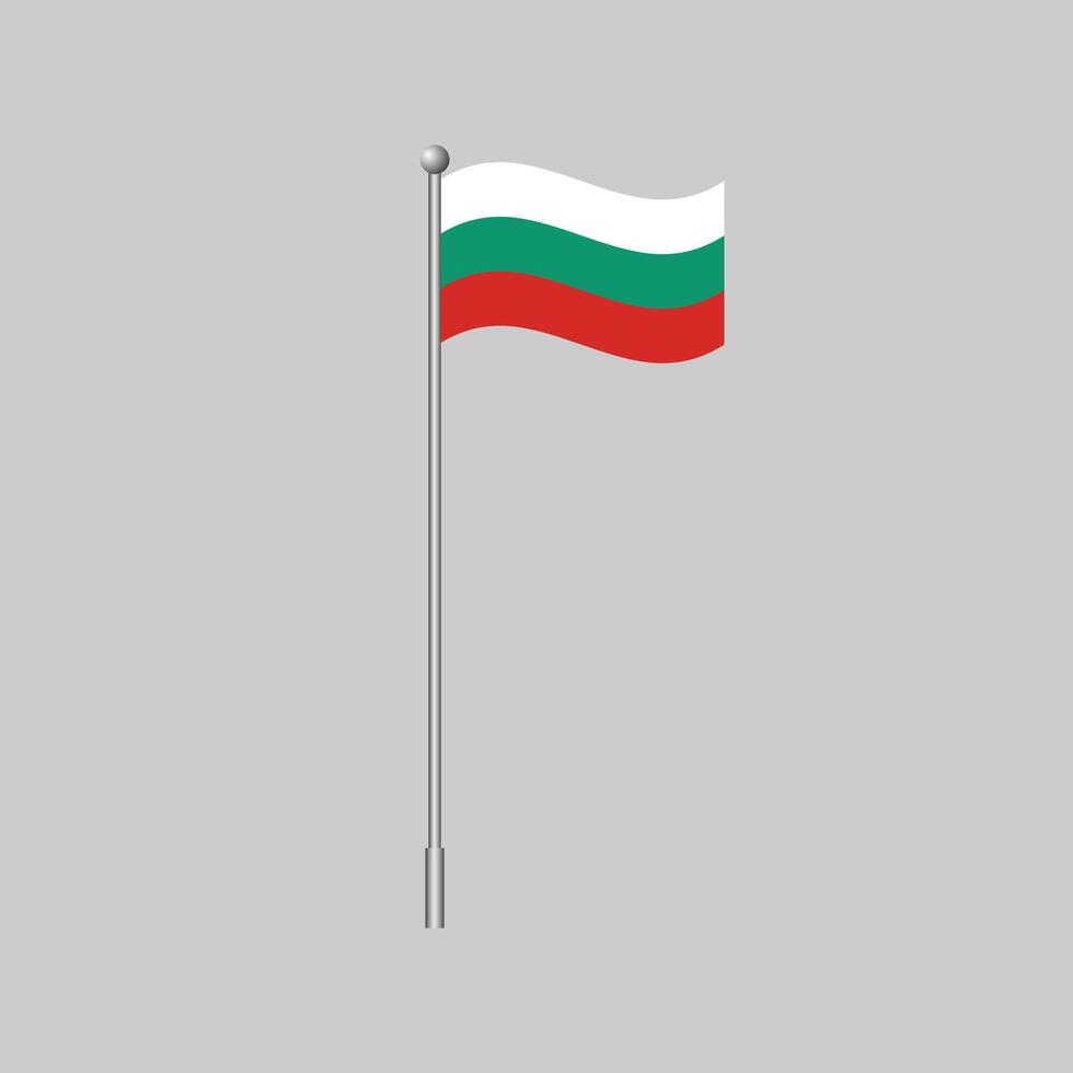 Bulgaria flag waving. illustration vector