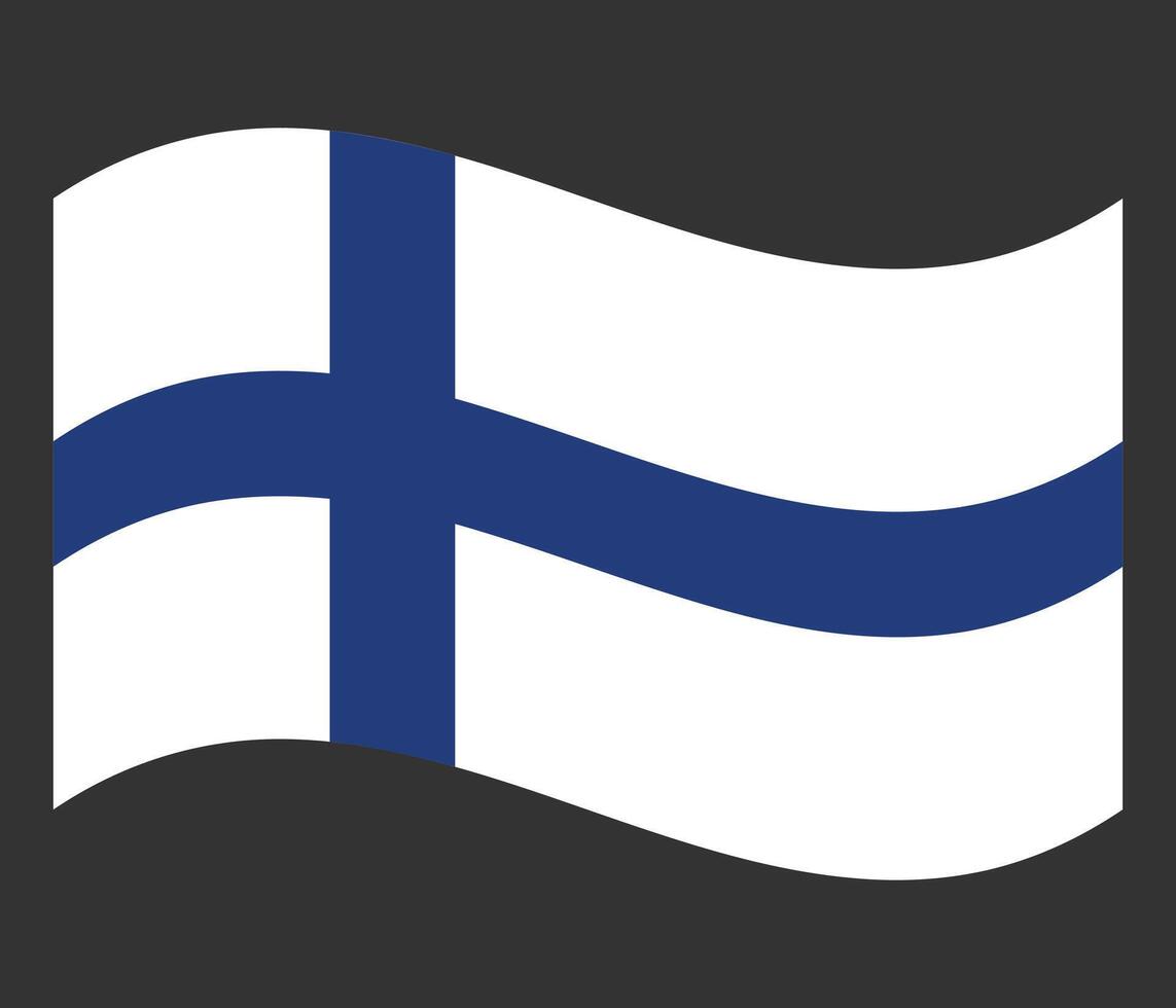 National waving flag of Finland. vector