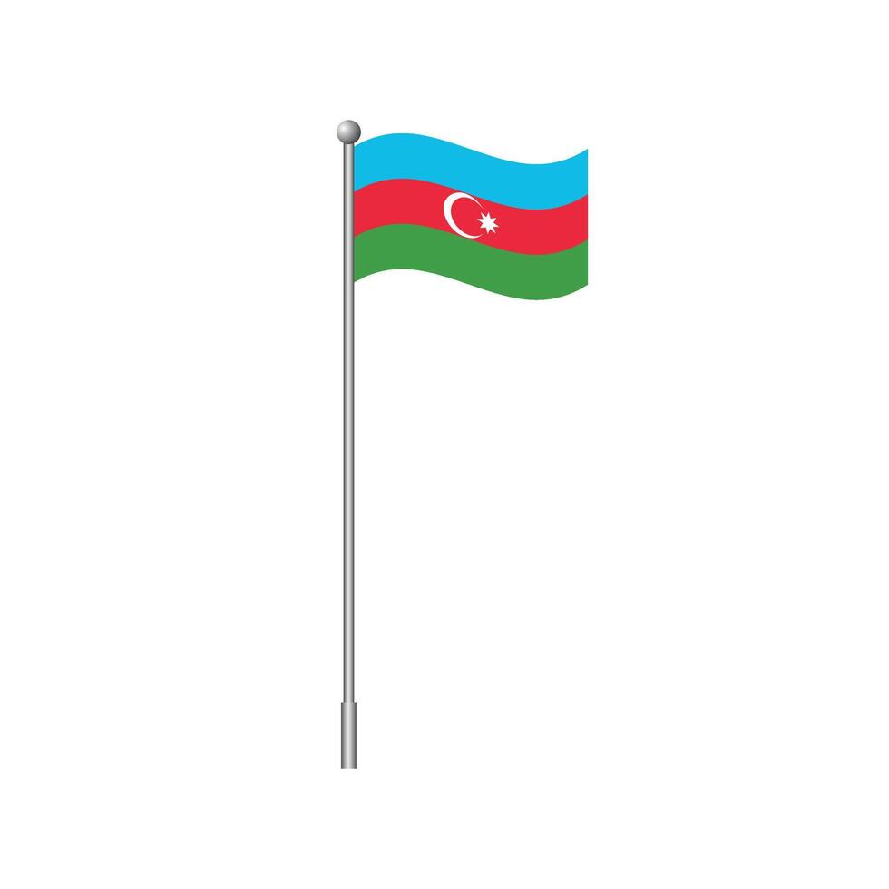 Flag of Azerbaijan. Isolated on white background. vector