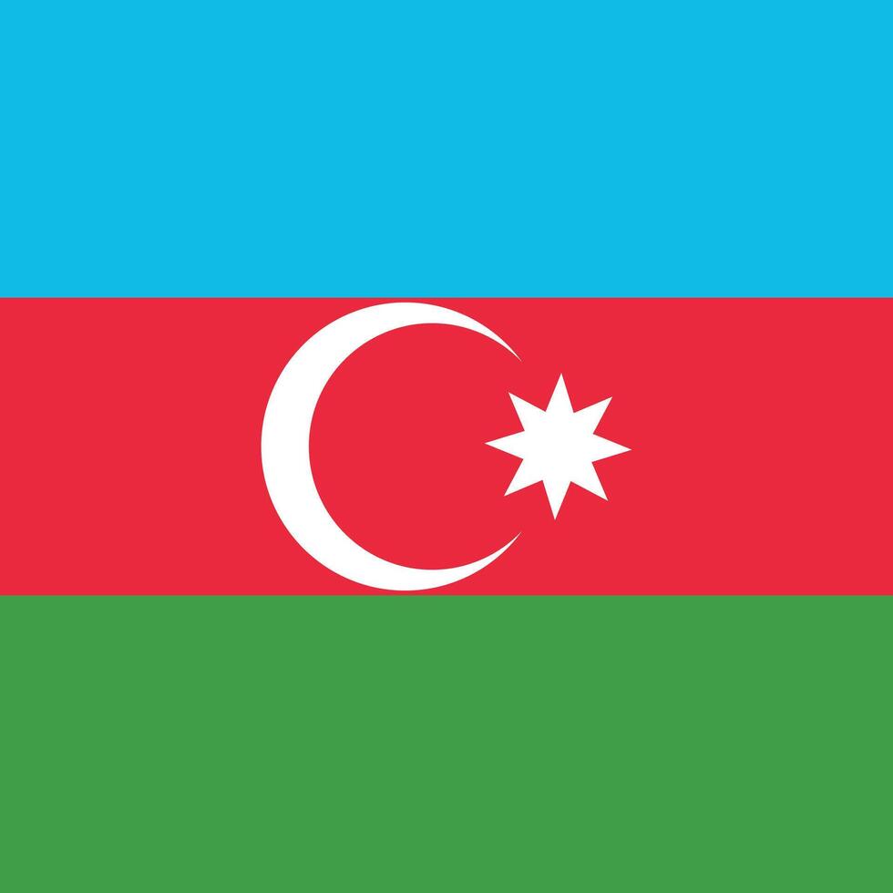 National flag of Azerbaijan. vector