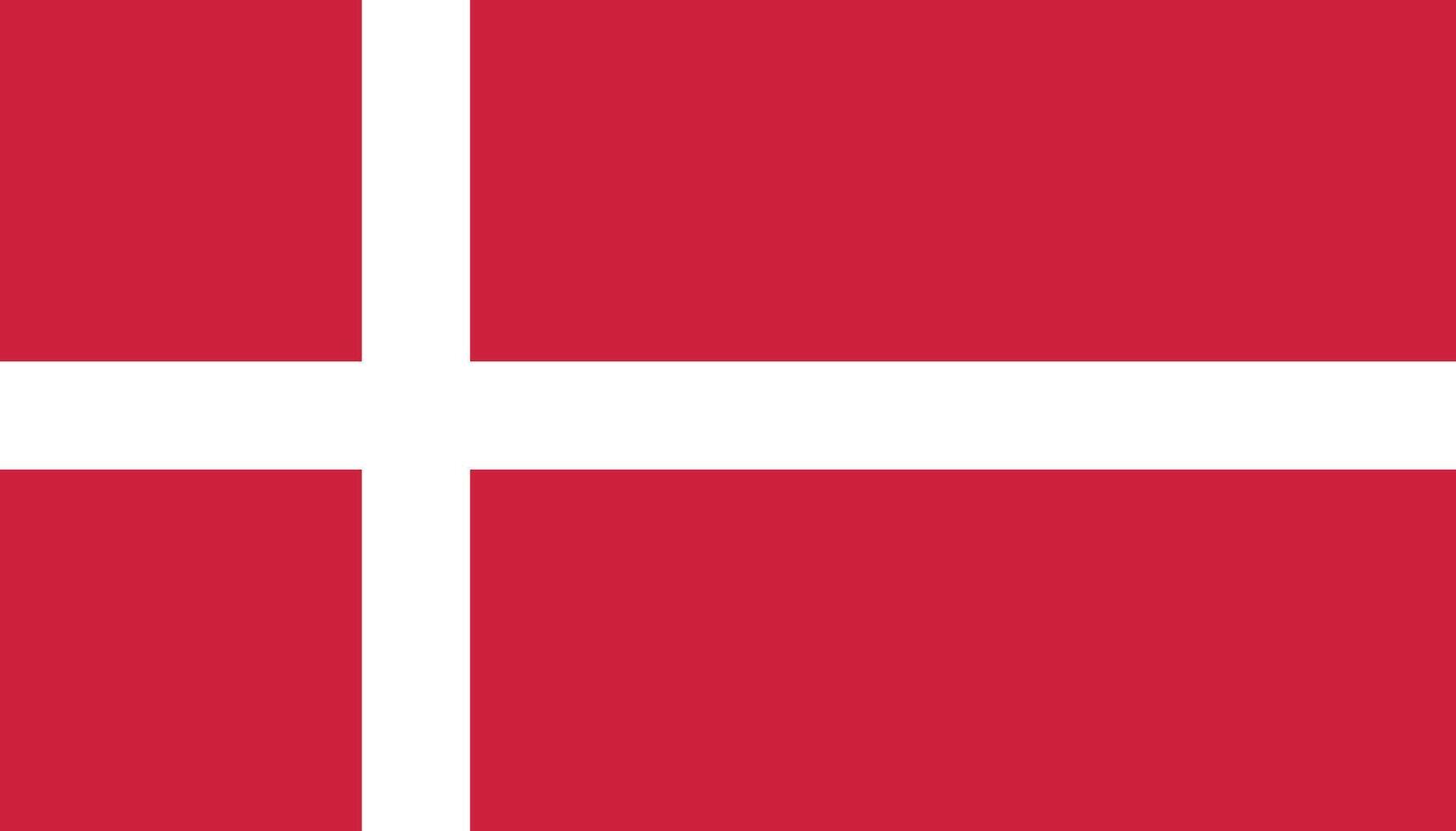Flag of Denmark. Isolated vector