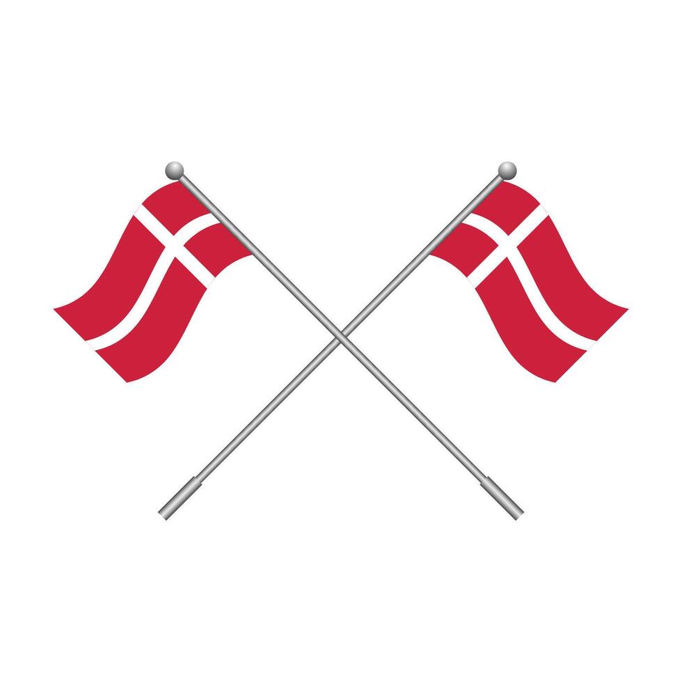 Denmark waving flag design. vector