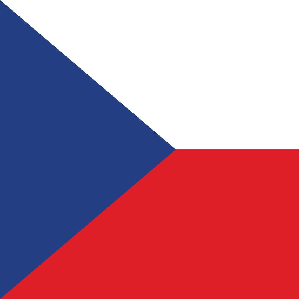 of Czech flag. Isolated vector