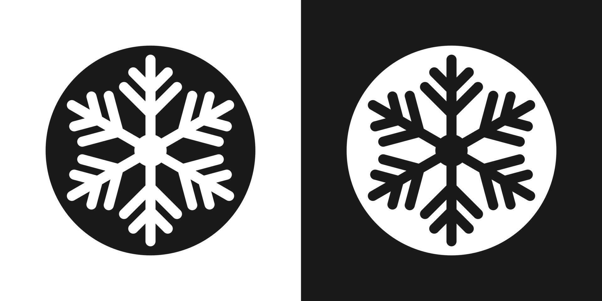Snowflake black and white set. illustration vector