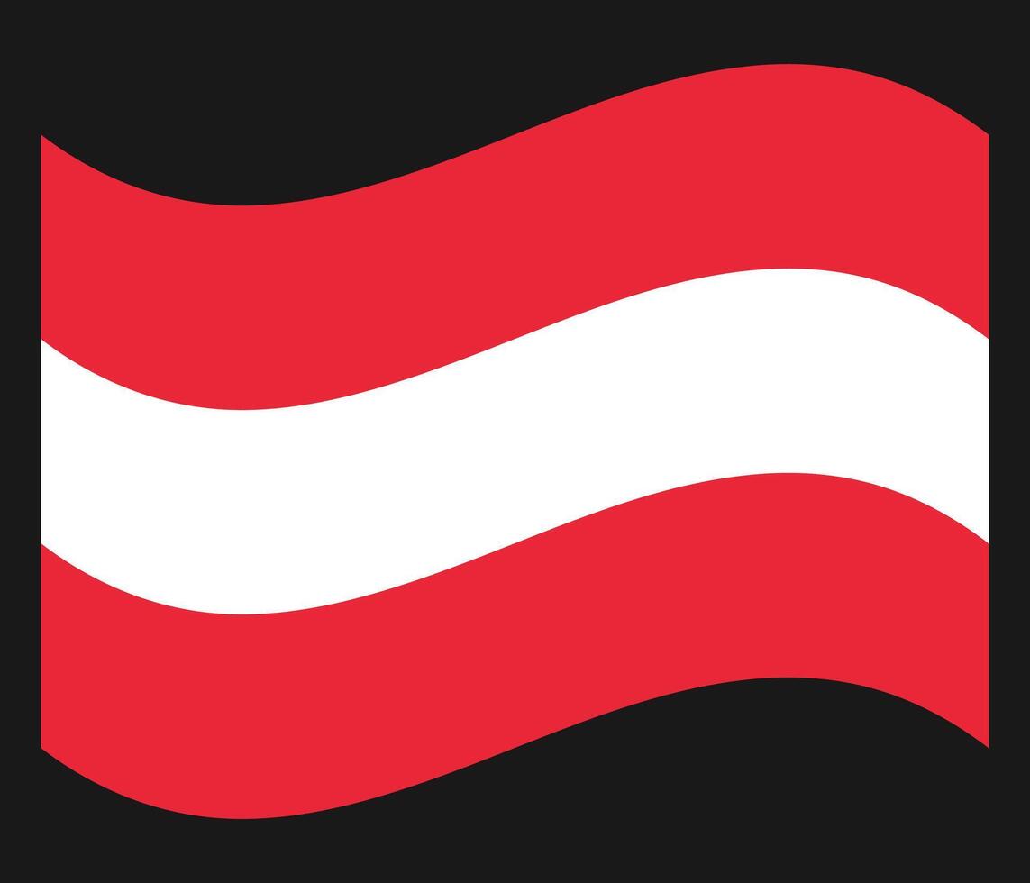 Waving flag of Austria isolated background. vector