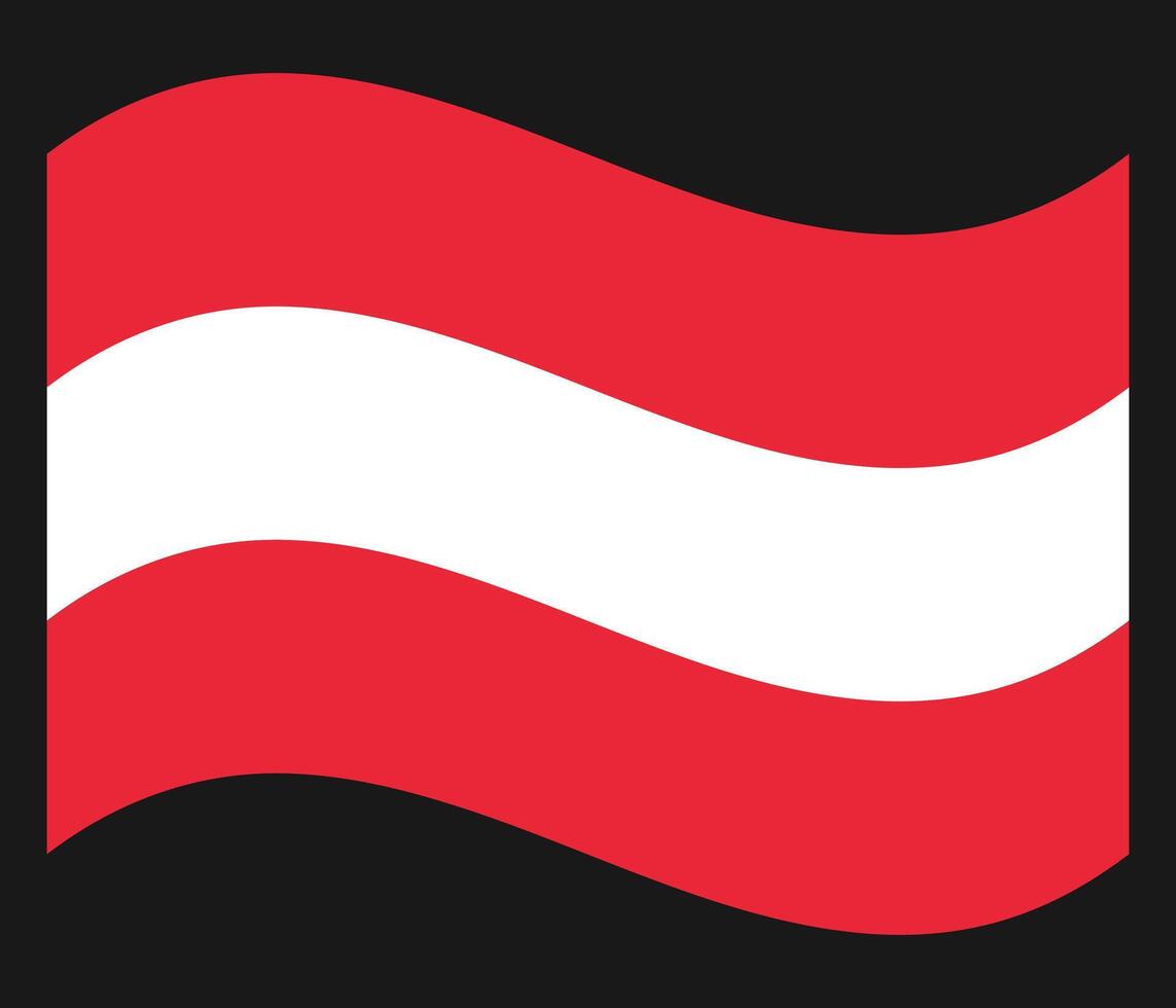 Waving flag of Austria isolated background. vector
