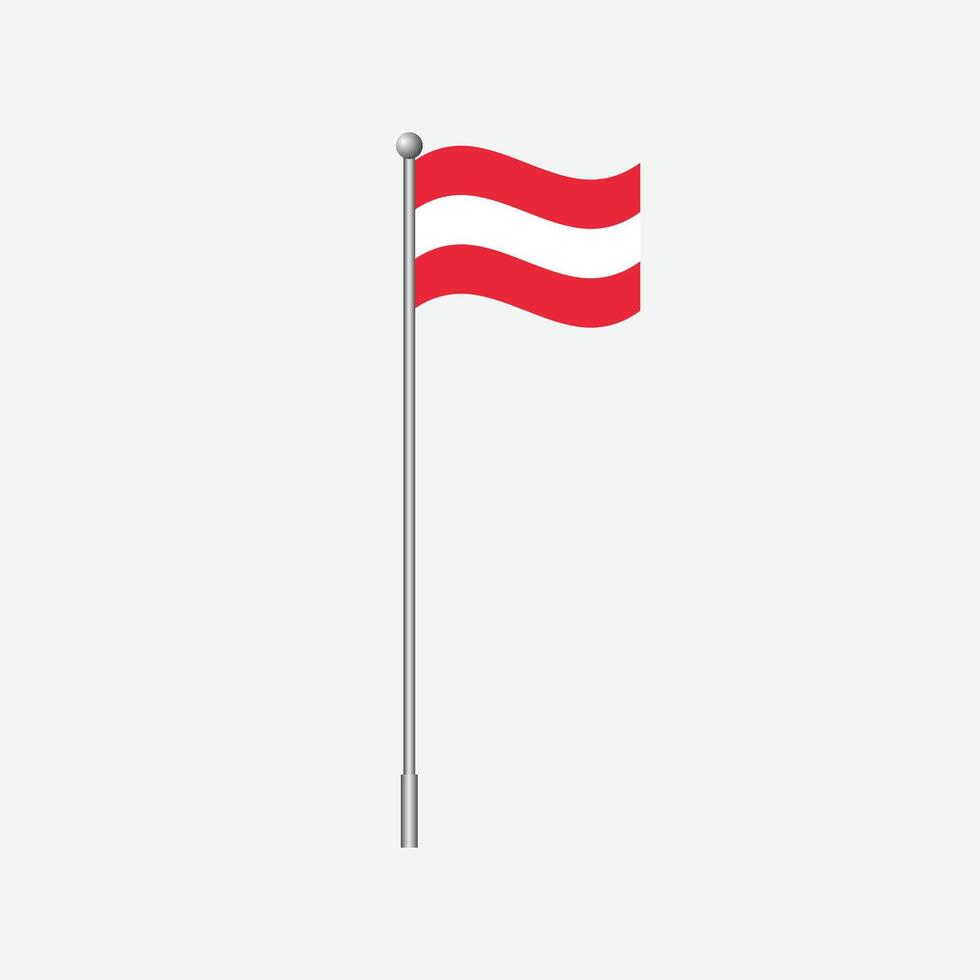 Waving flag of Austria isolated background. vector