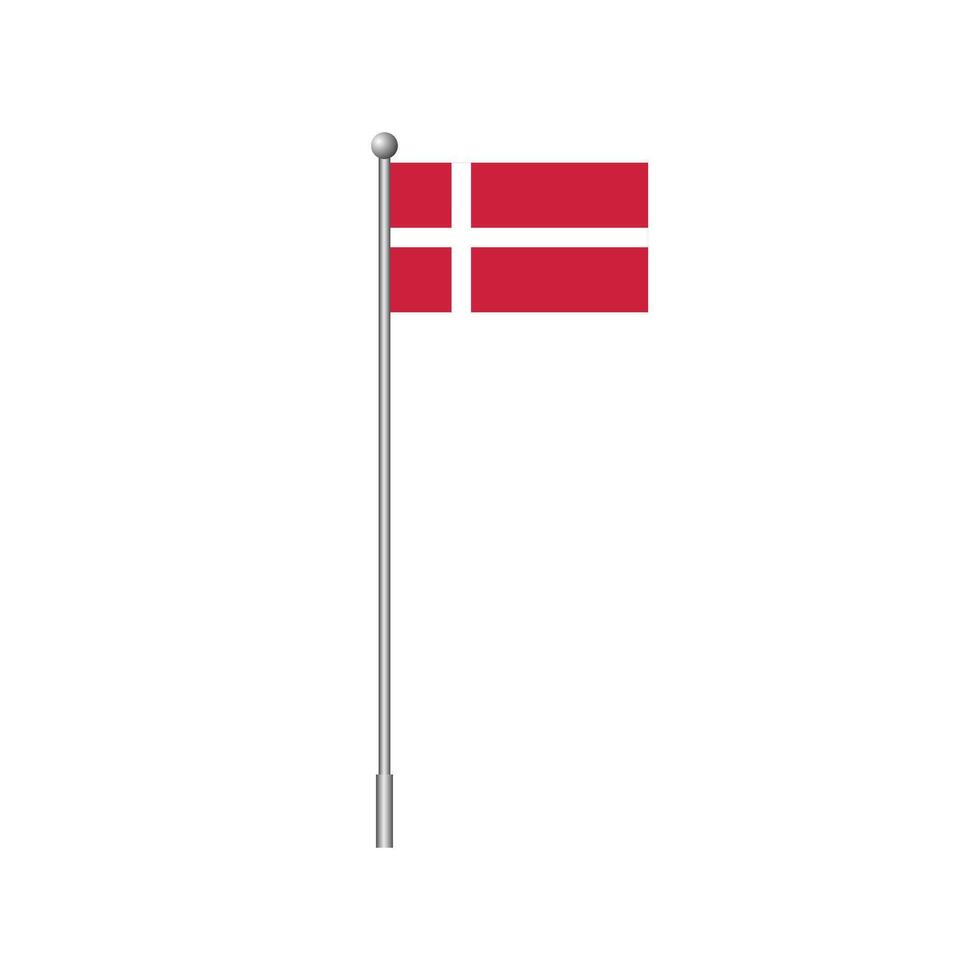 National flag of Denmark. isolated on white background. vector