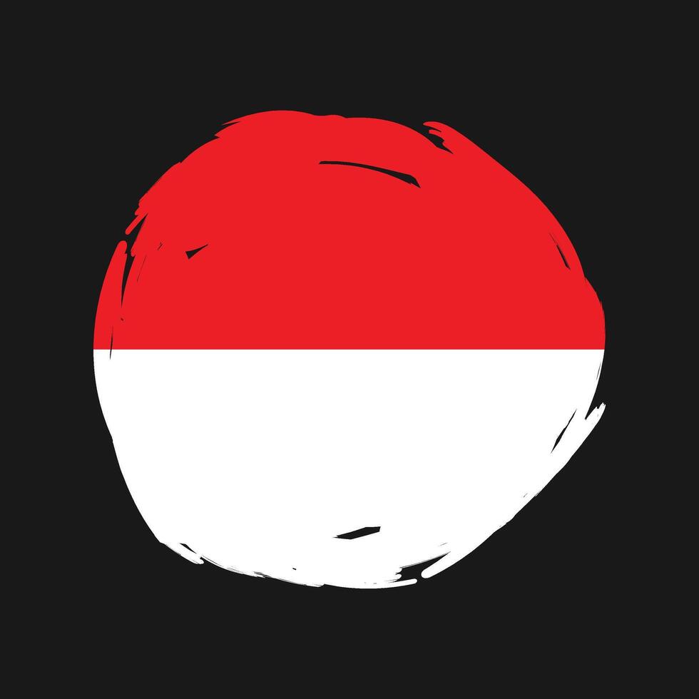 Indonesia flag paint stroke design, isolated background. vector