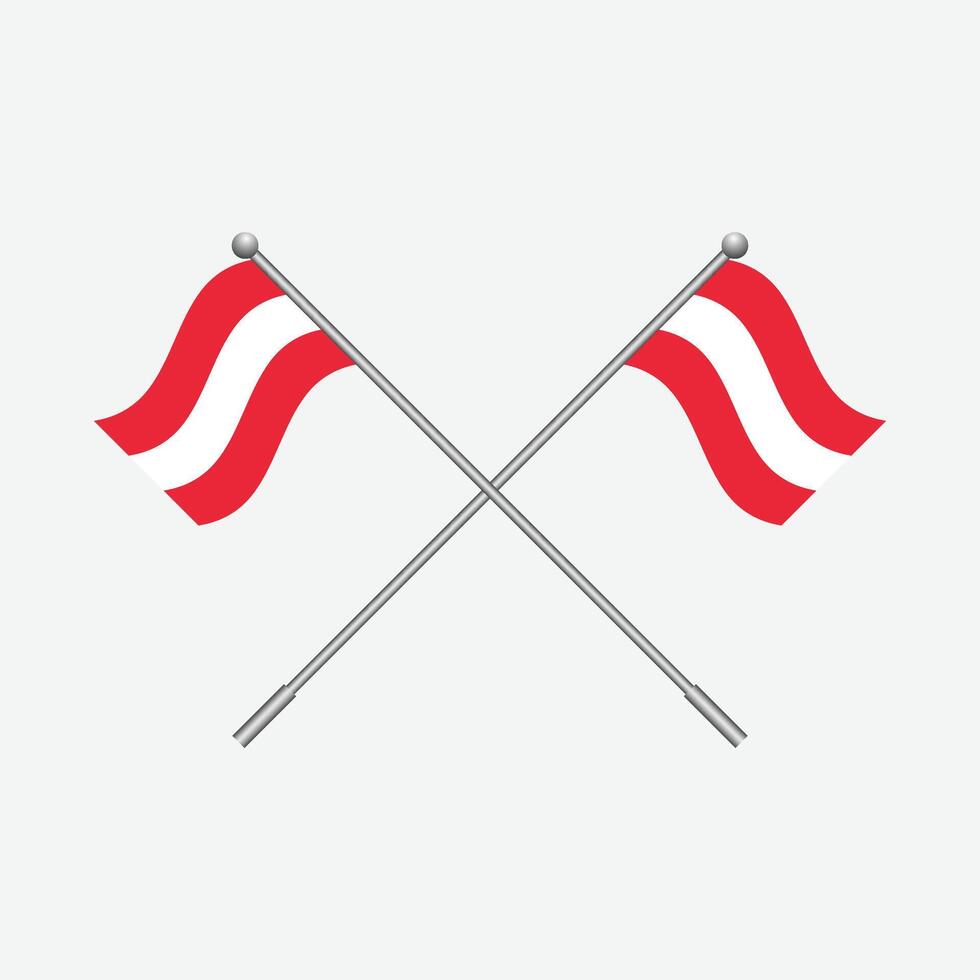 Waving flag of Austria isolated background. vector