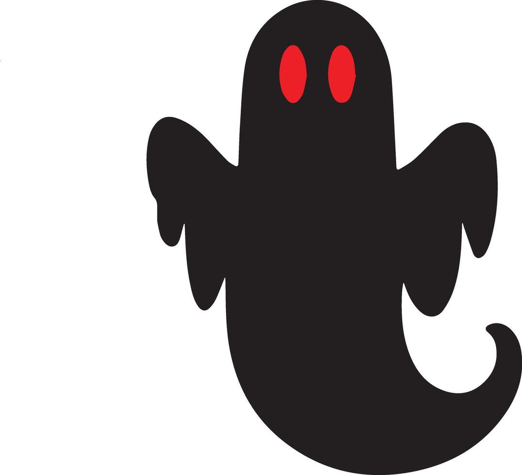 Halloween ghost design and silhouette, halloween element design. halloween horor vector