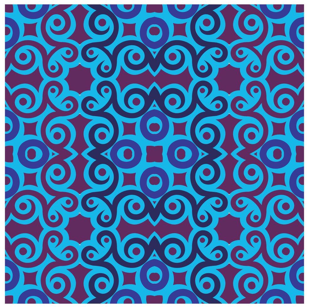 A blue and purple pattern with swirls vector