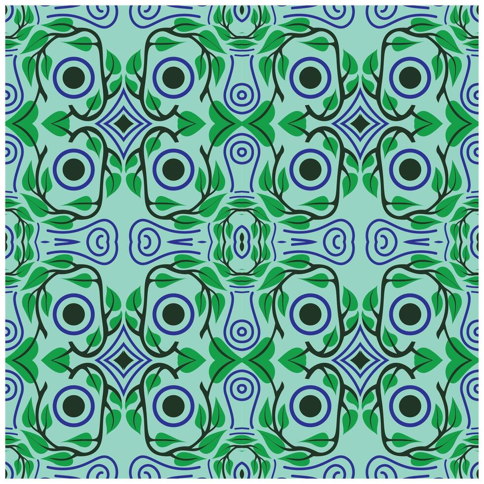 A green and blue pattern with a circular design vector
