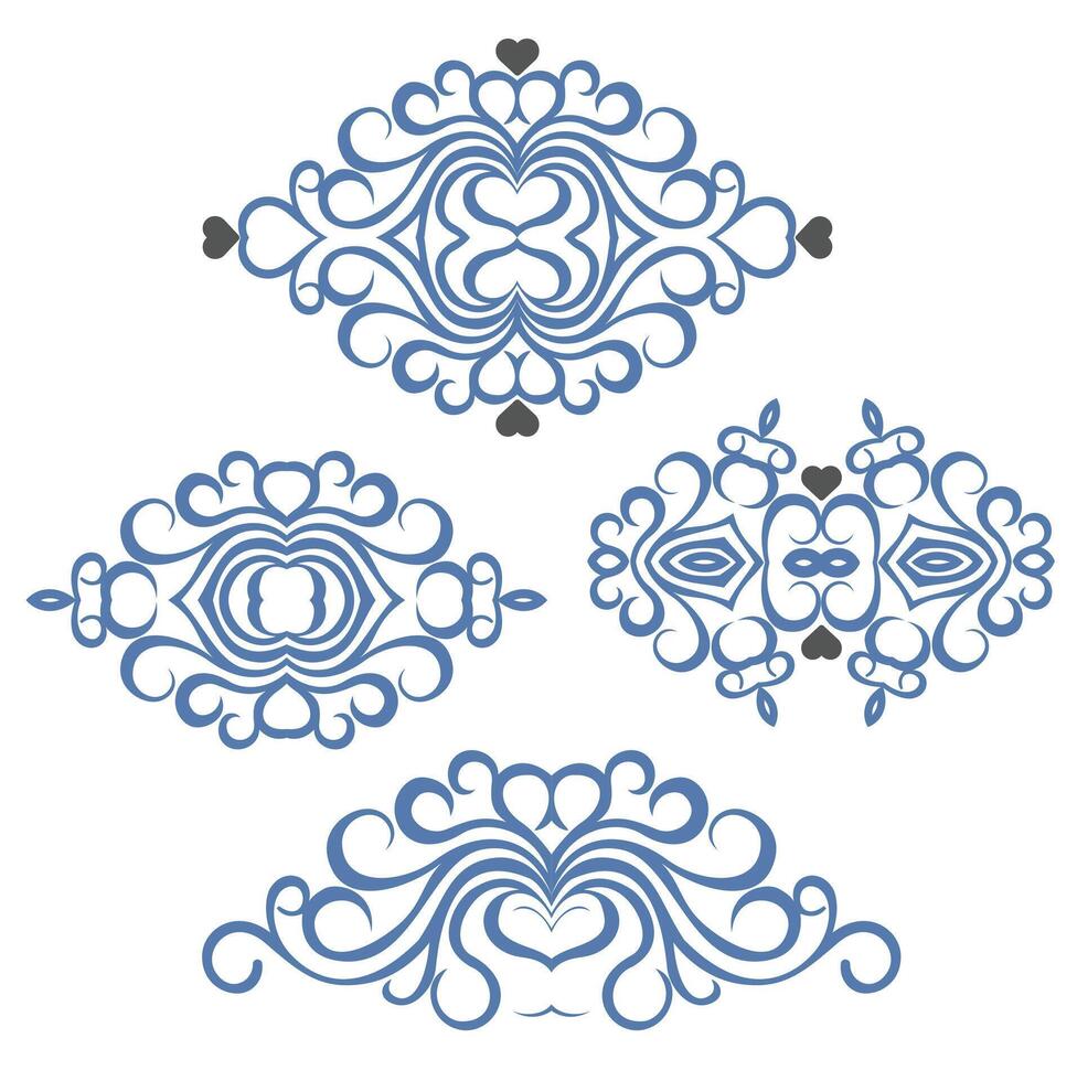 Set of ornamental designs vector