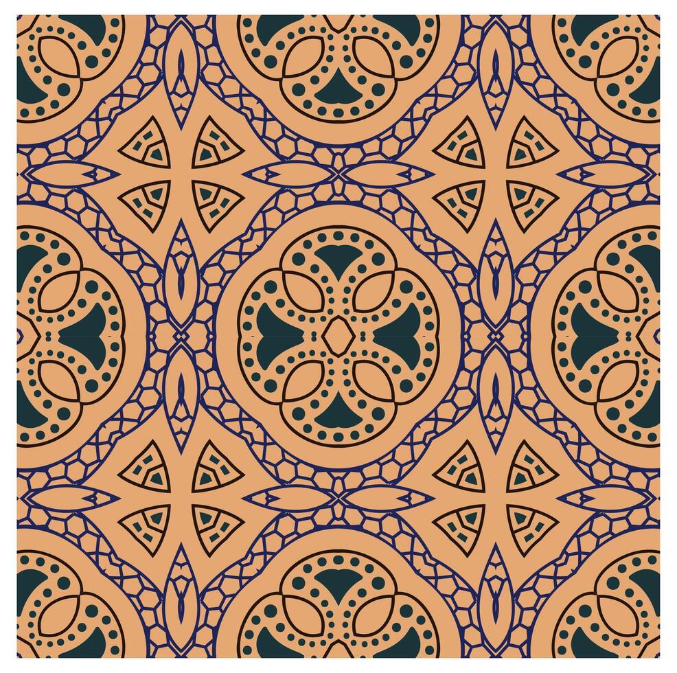 A pattern with orange and blue colors vector