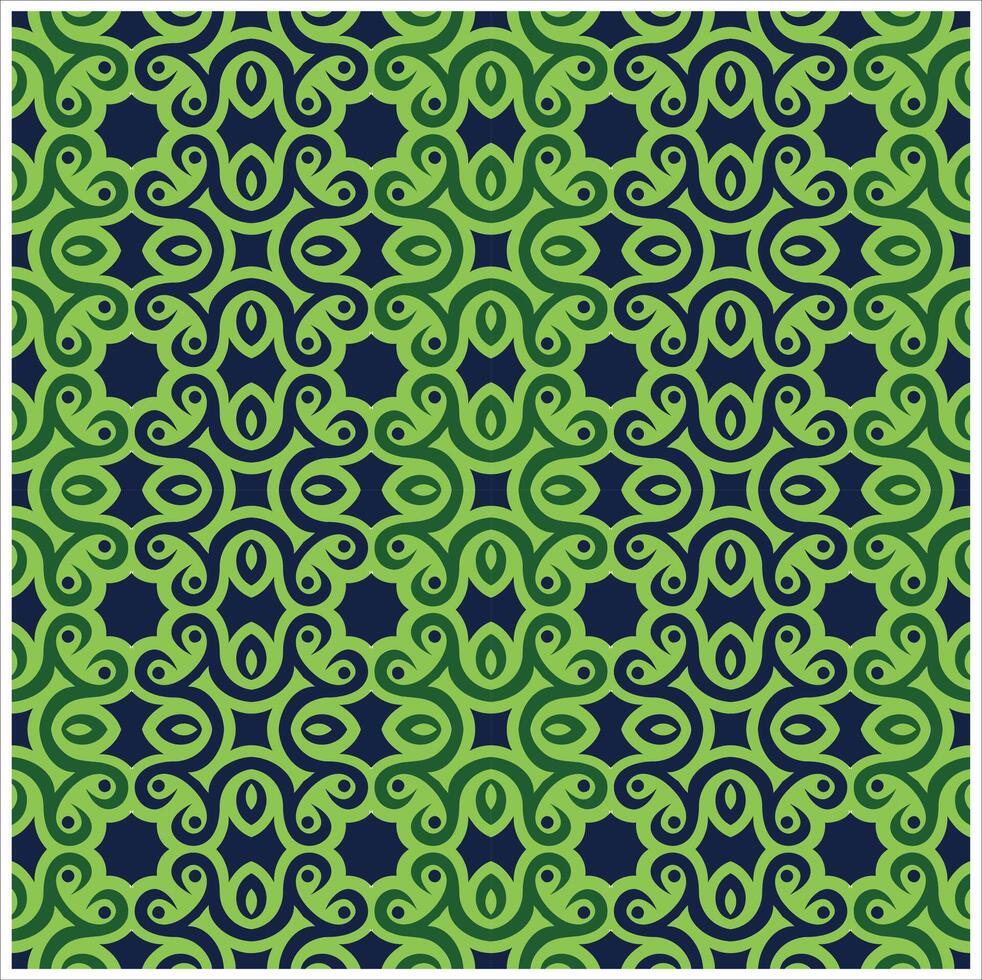 A green and blue pattern with swirls vector