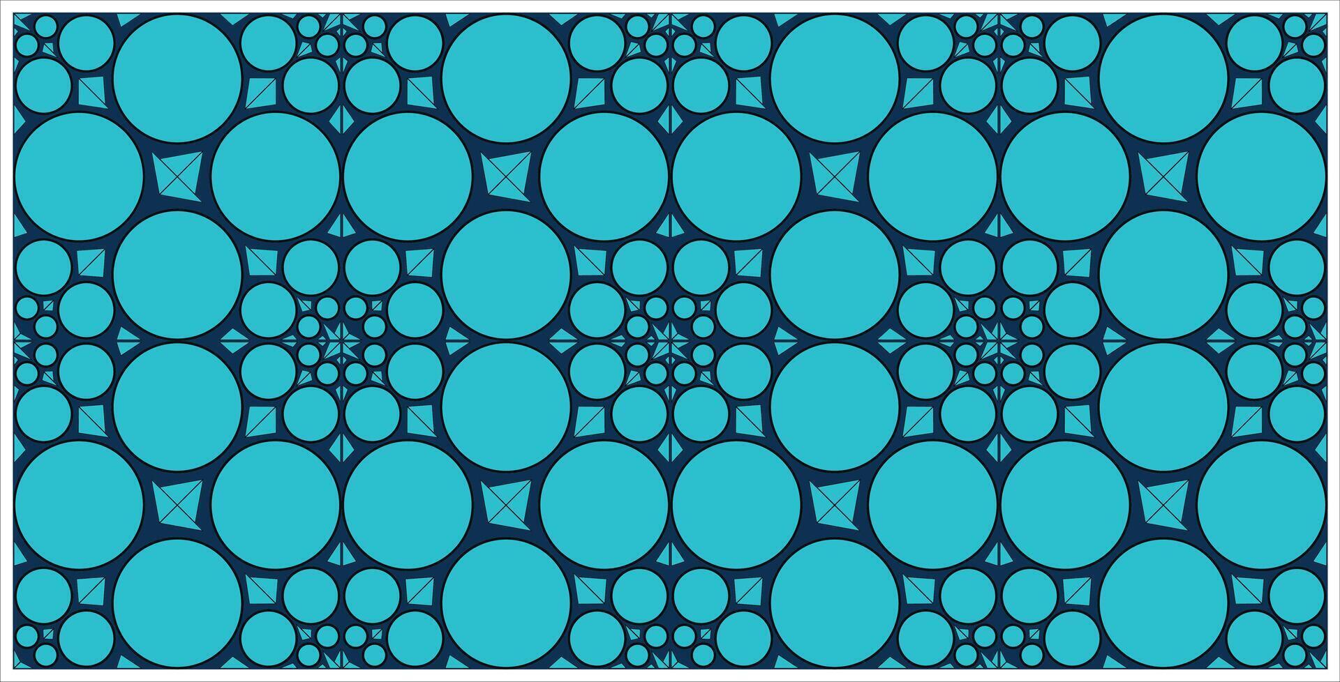 A blue and black pattern with circles vector