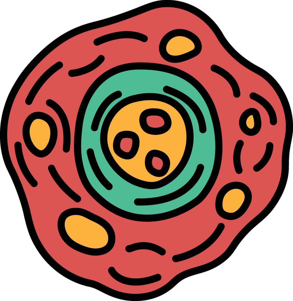 Illustration of cells in line art style. vector