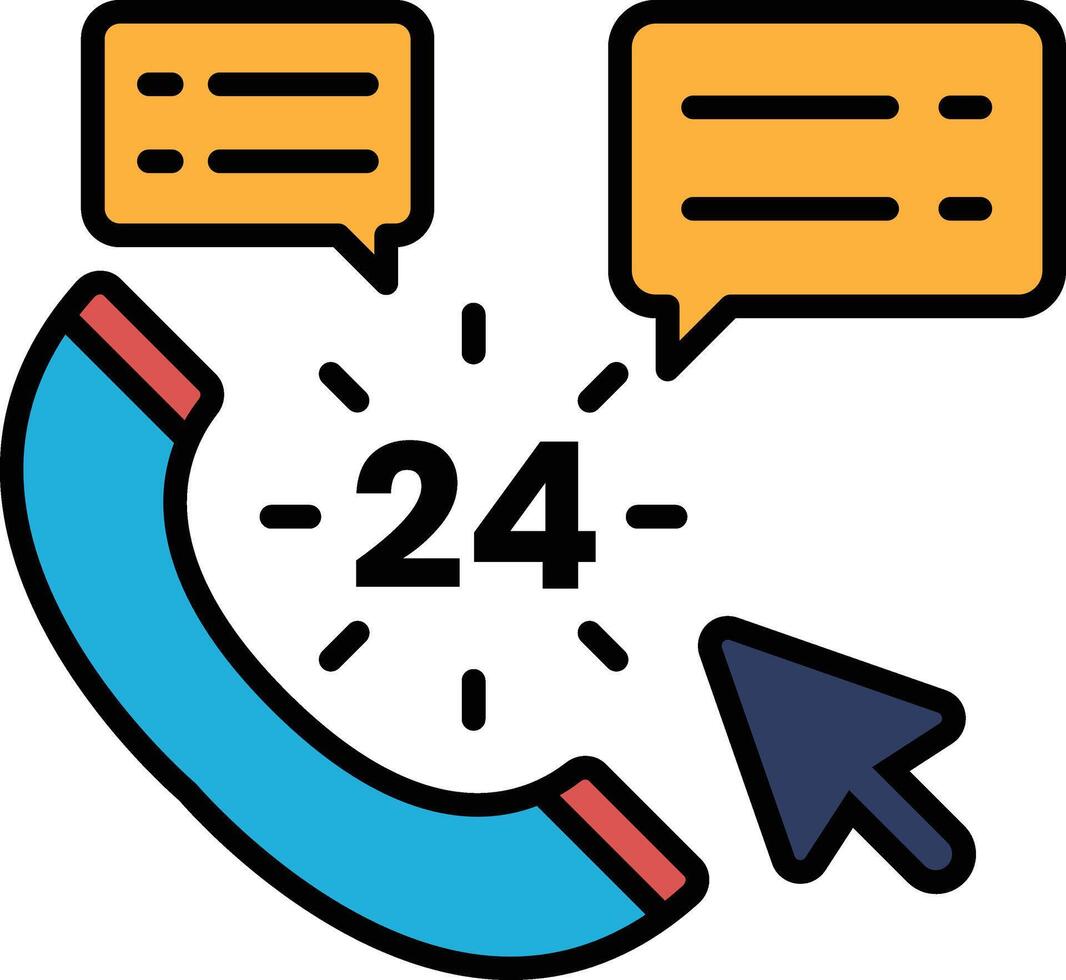 A phone with a tip in a line style. vector