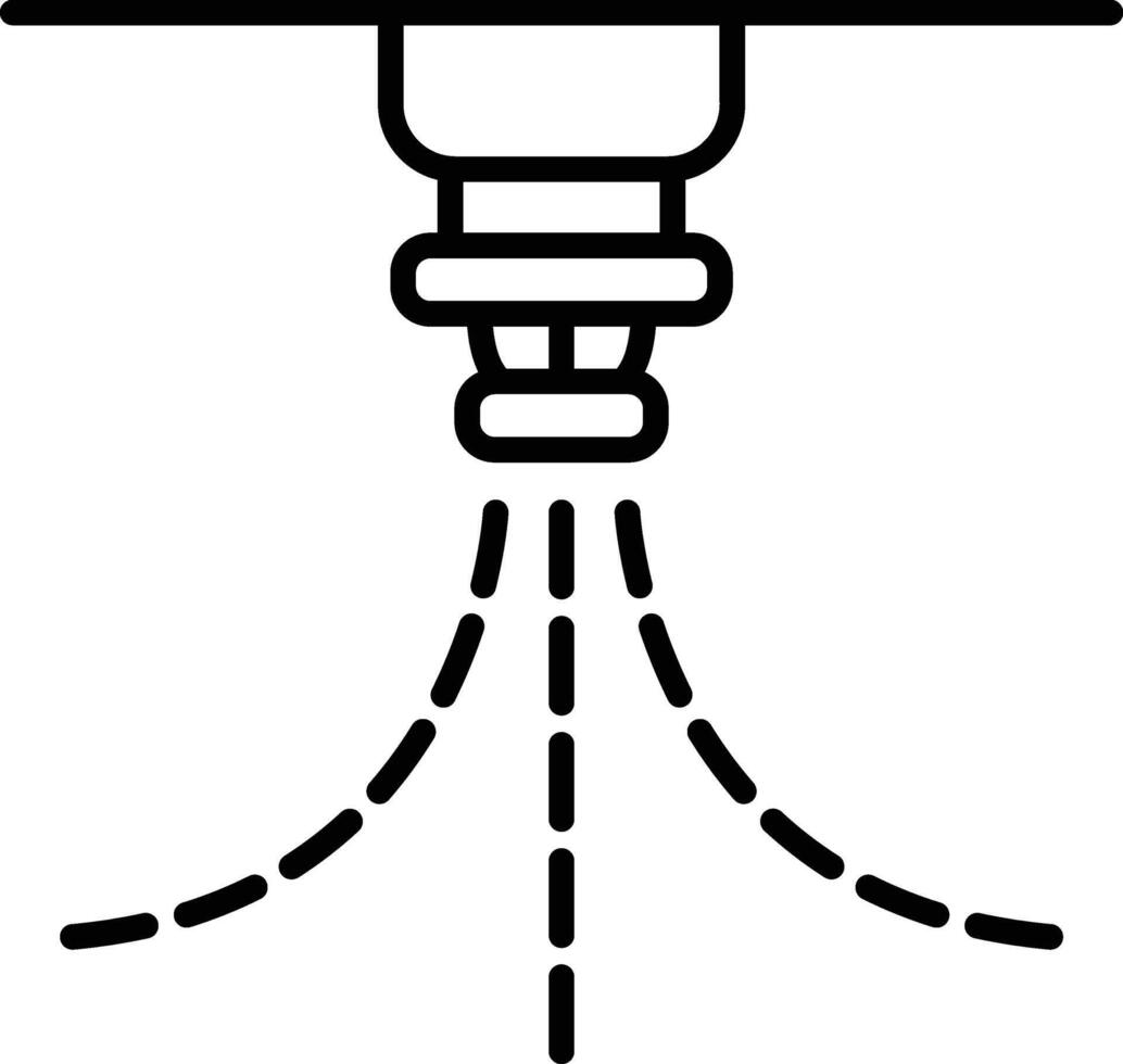 A fire hydrant with a spray nozzle vector