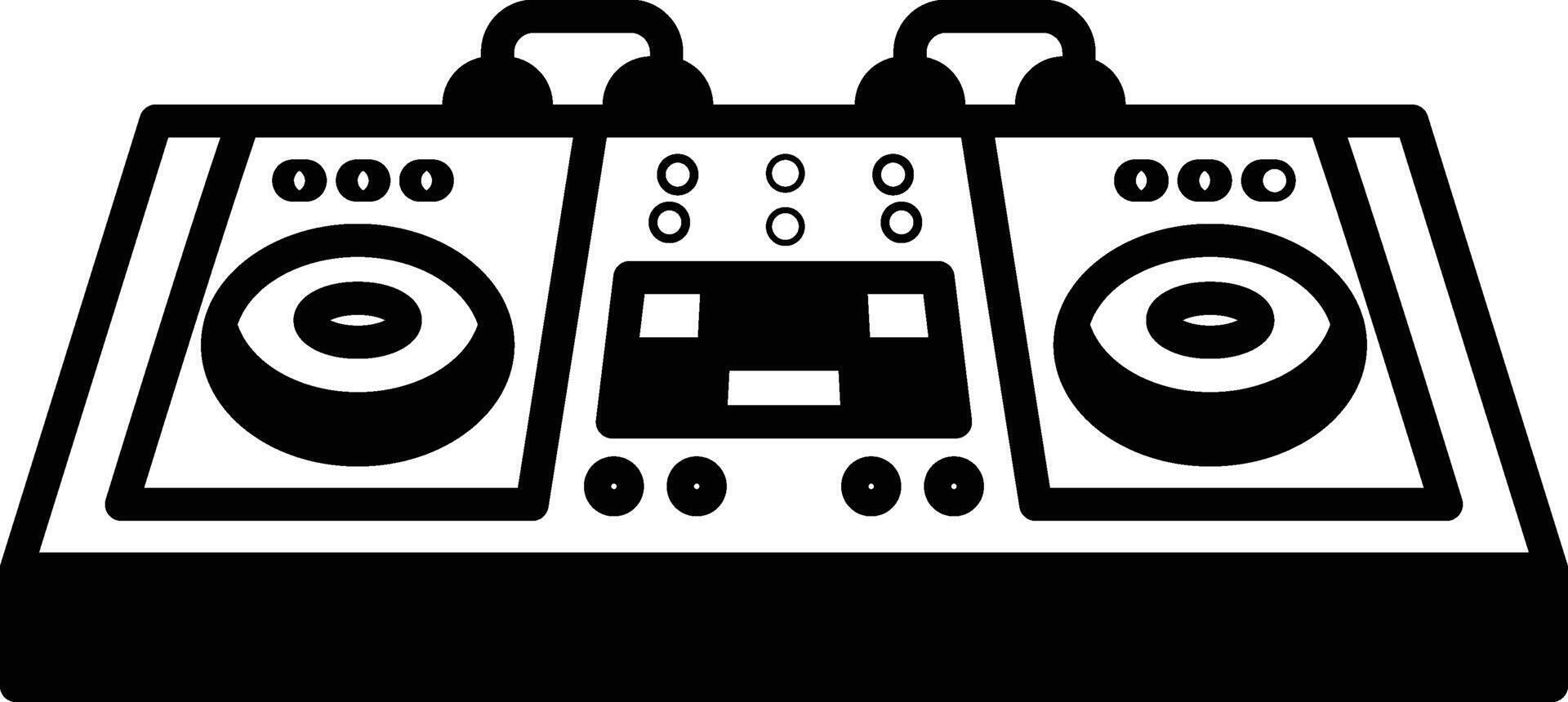 A black and white electronic device with buttons and a screen vector