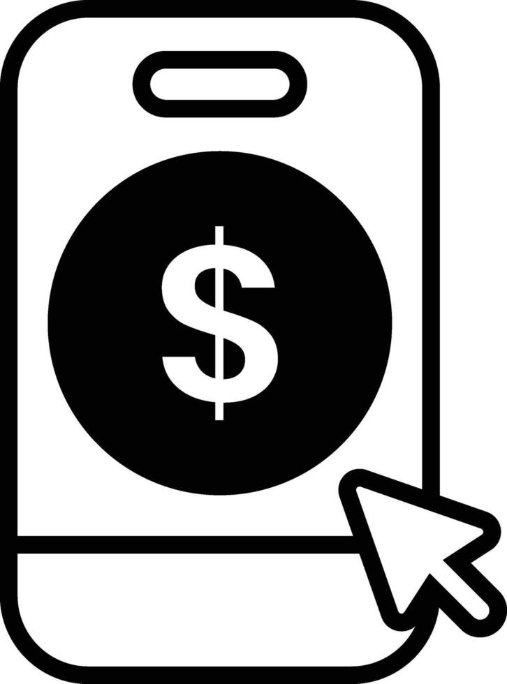 A phone with a dollar sign on it vector