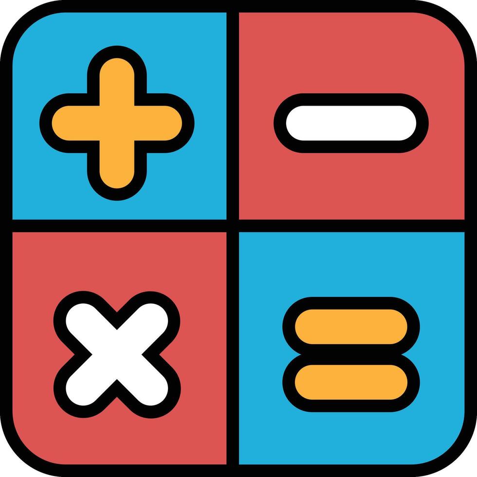 Illustration in concept of mathematical symbols in line style. vector